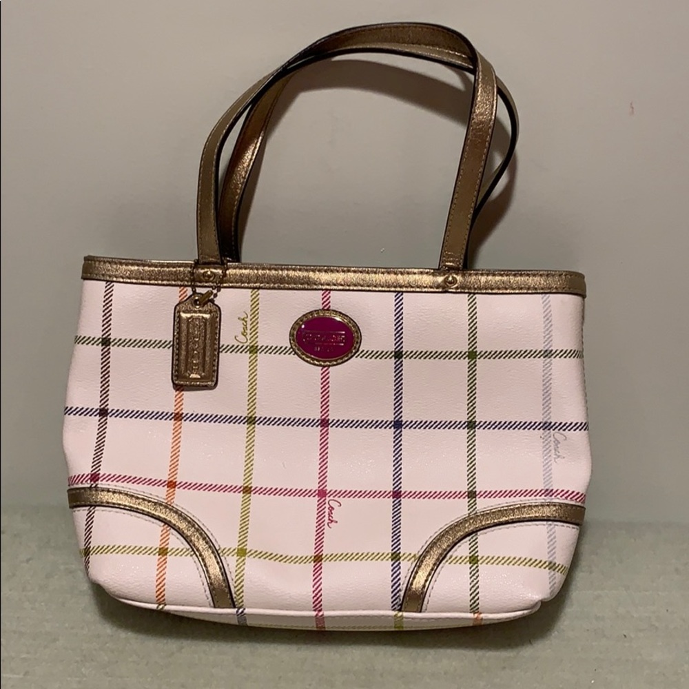 COACH (F48586) Peyton Tattersall tote bag/purse